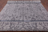 Grey Modern Handmade Wool & Silk Rug - 8' 1" X 10' 1" - Golden Nile