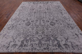 Grey Modern Handmade Wool & Silk Rug - 8' 1" X 10' 1" - Golden Nile