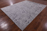 Grey Modern Handmade Wool & Silk Rug - 8' 1" X 10' 1" - Golden Nile