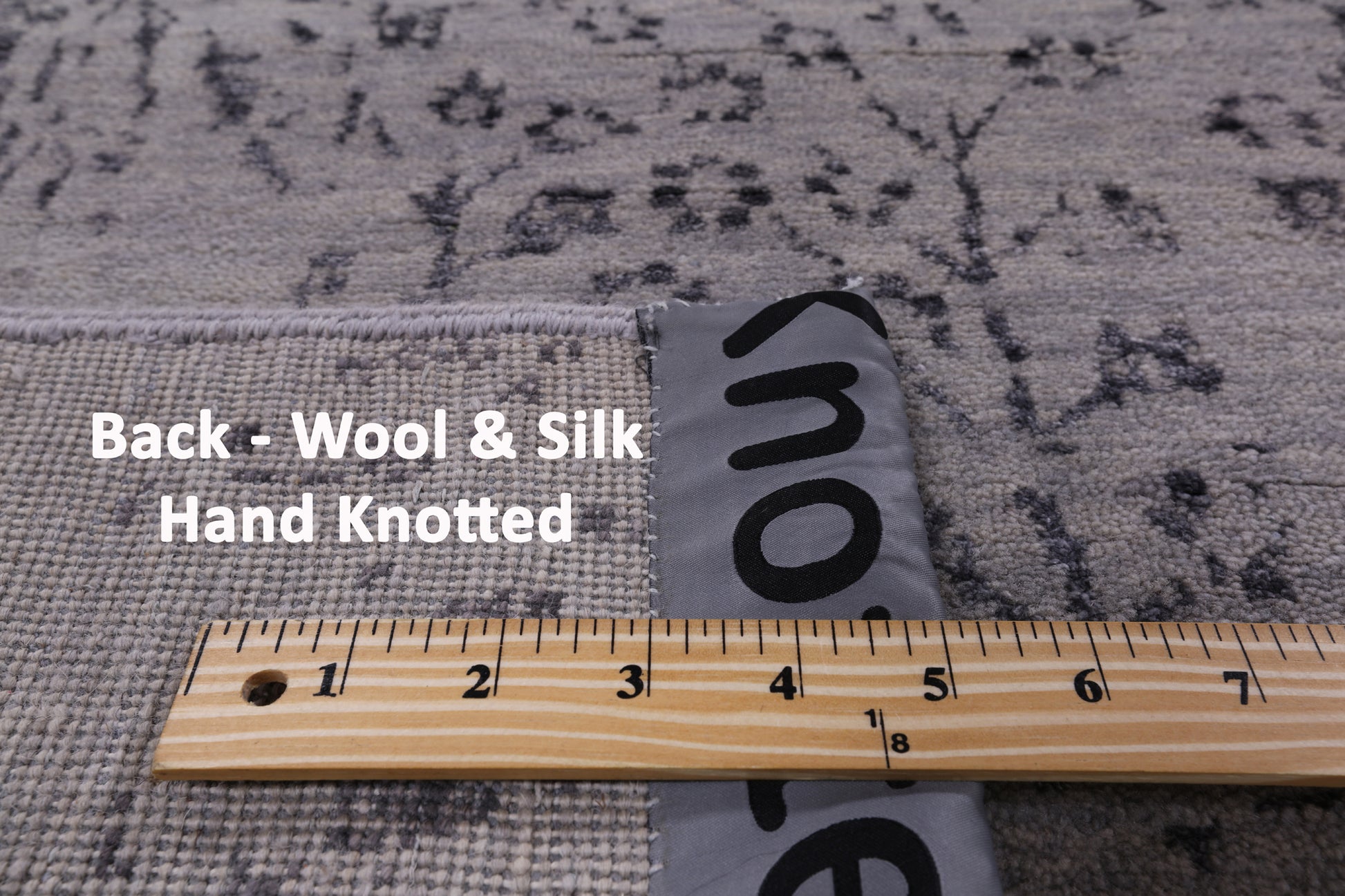 Grey Modern Handmade Wool & Silk Rug - 8' 1" X 10' 1" - Golden Nile