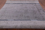 Grey Modern Handmade Wool & Silk Rug - 8' 0" X 10' 1" - Golden Nile