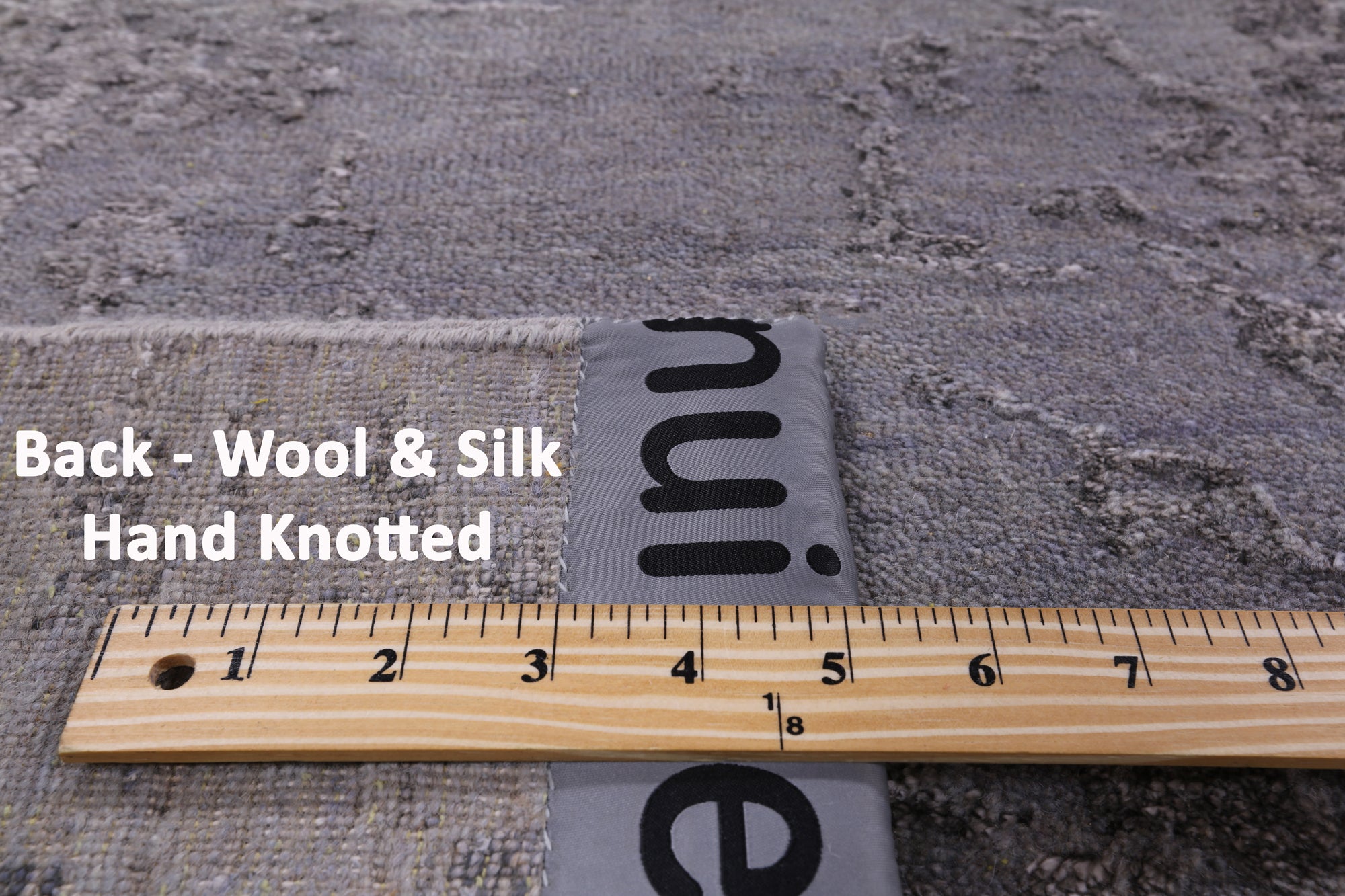 Grey Modern Handmade Wool & Silk Rug - 8' 0" X 10' 1" - Golden Nile