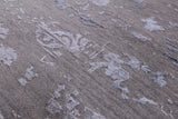 Grey Modern Hand Knotted Wool & Silk Rug - 8' 1" X 10' 0" - Golden Nile