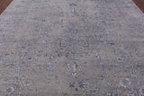 Grey Modern Handmade Wool & Silk Rug - 8' 2" X 10' 1" - Golden Nile