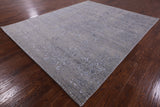 Grey Modern Handmade Wool & Silk Rug - 8' 2" X 10' 1" - Golden Nile