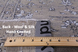 Grey Modern Handmade Wool & Silk Rug - 8' 2" X 10' 1" - Golden Nile