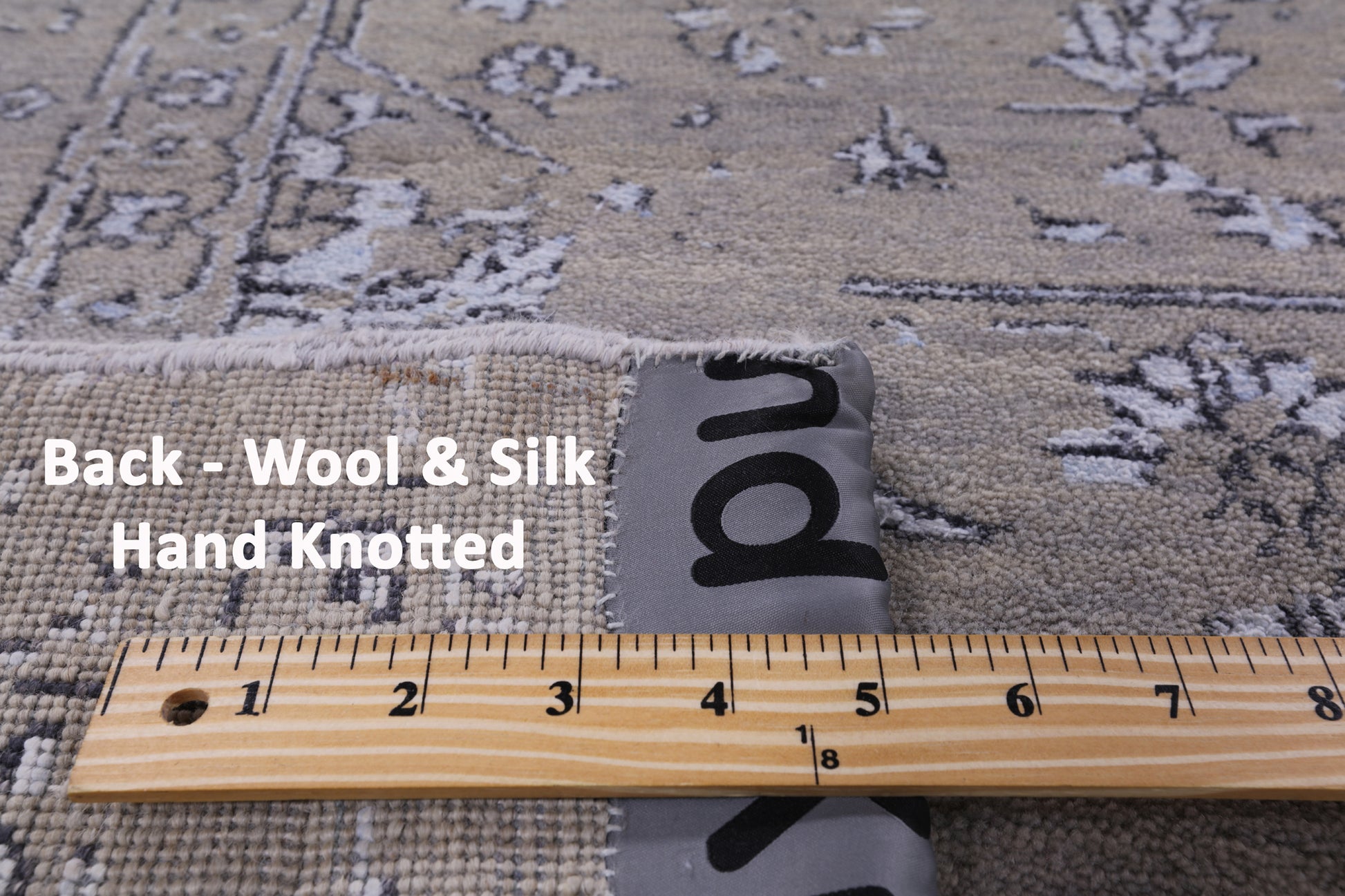 Grey Modern Handmade Wool & Silk Rug - 8' 2" X 10' 1" - Golden Nile