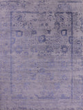 Grey Modern Hand Knotted Wool & Silk Rug - 9' 1" X 12' 1" - Golden Nile