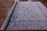 Grey Modern Hand Knotted Wool & Silk Rug - 9' 1" X 12' 1" - Golden Nile