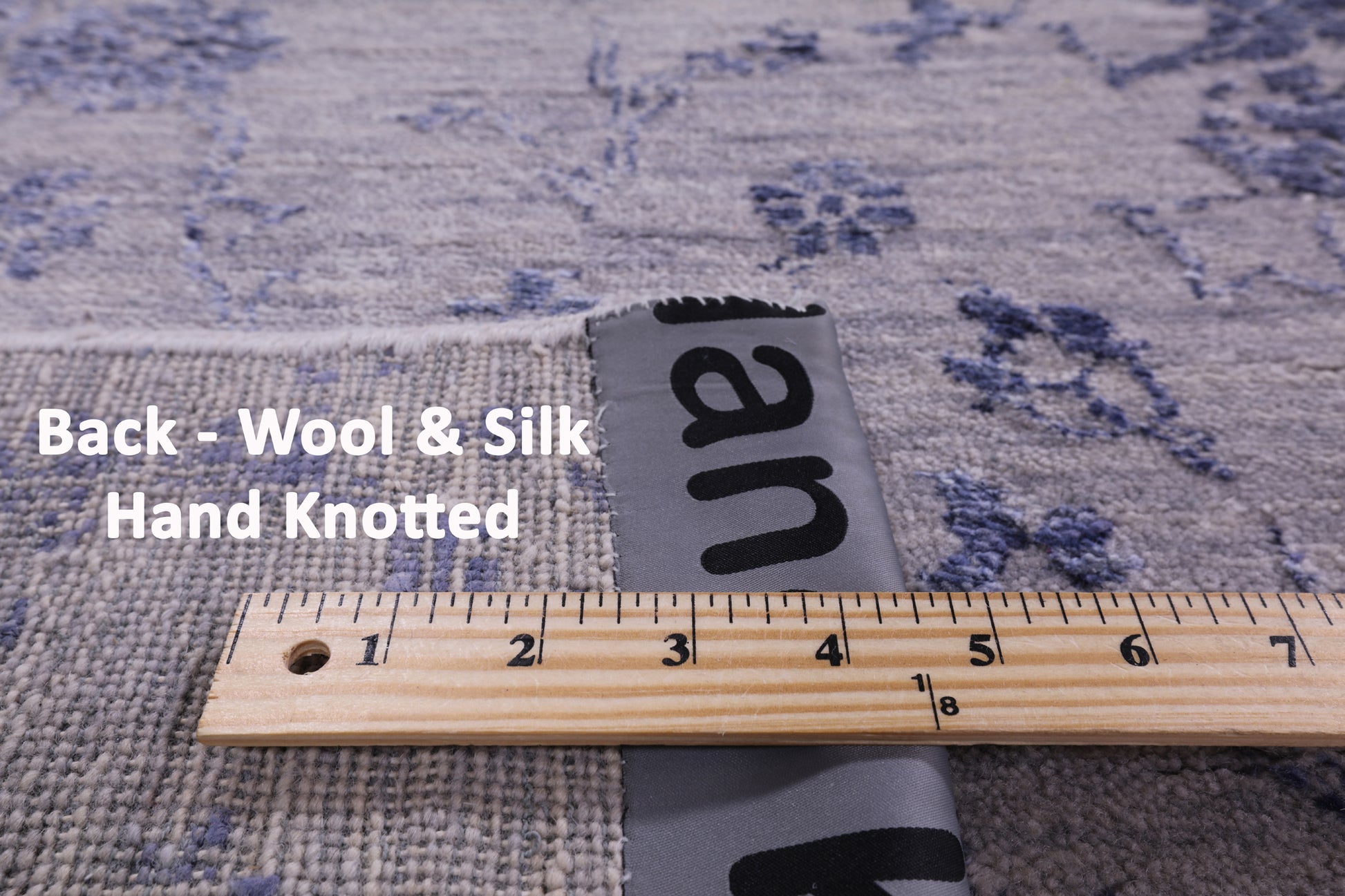 Grey Modern Hand Knotted Wool & Silk Rug - 9' 1" X 12' 1" - Golden Nile