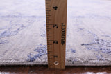 Grey Modern Hand Knotted Wool & Silk Rug - 9' 1" X 12' 1" - Golden Nile