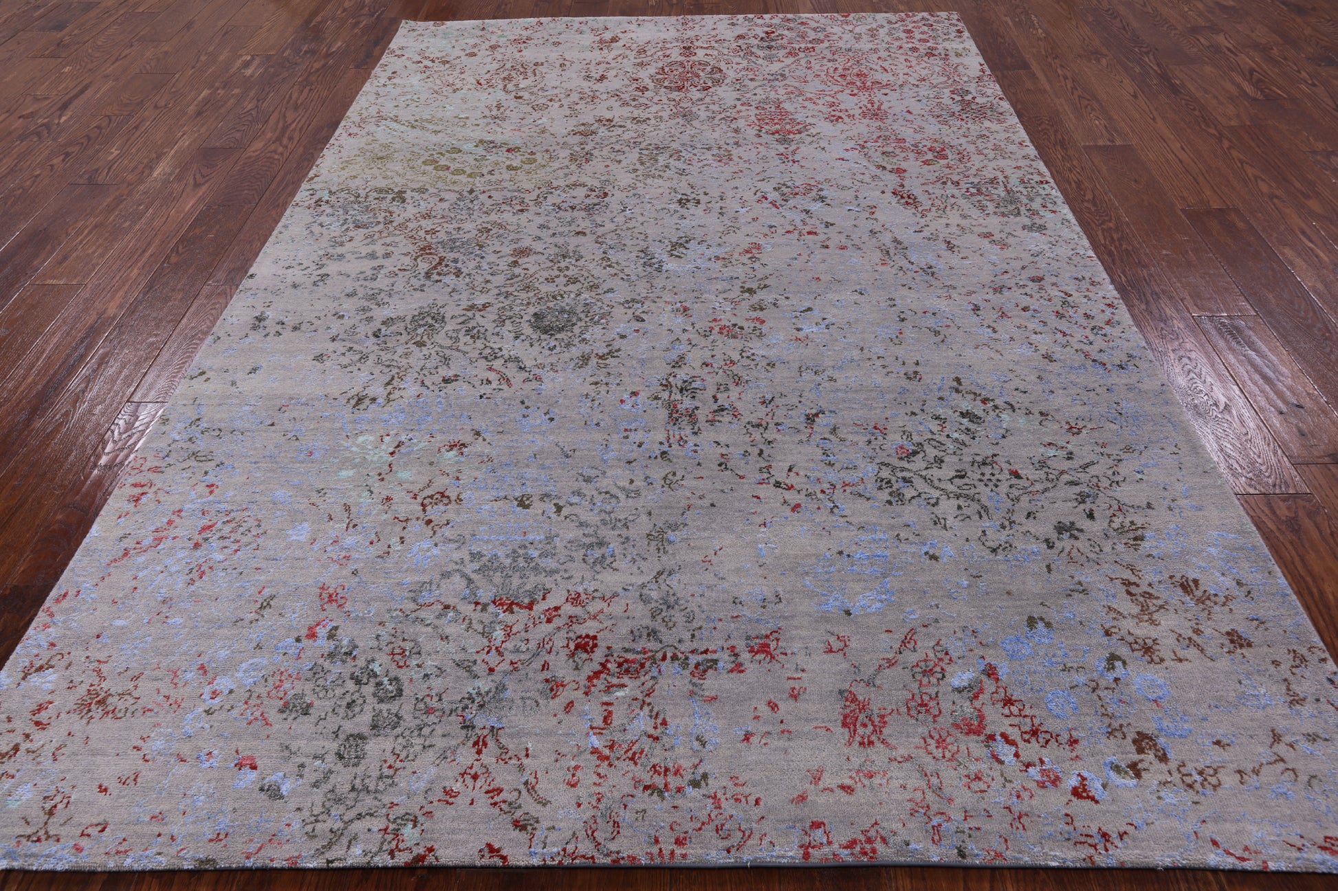 Modern Hand Knotted Wool & Silk Rug - 6' 0" X 9' 1" - Golden Nile