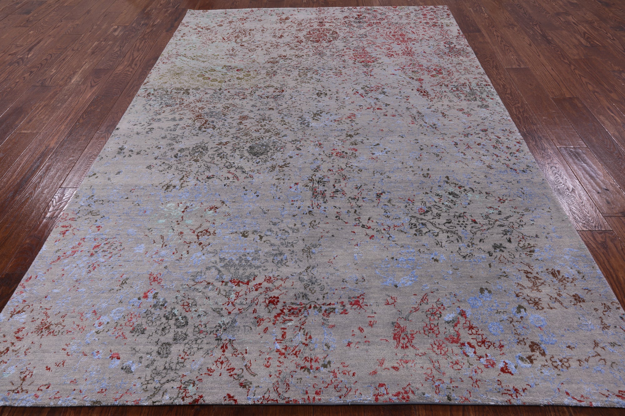 Modern Hand Knotted Wool & Silk Rug - 6' 0" X 9' 1" - Golden Nile