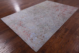 Modern Hand Knotted Wool & Silk Rug - 6' 0" X 9' 1" - Golden Nile