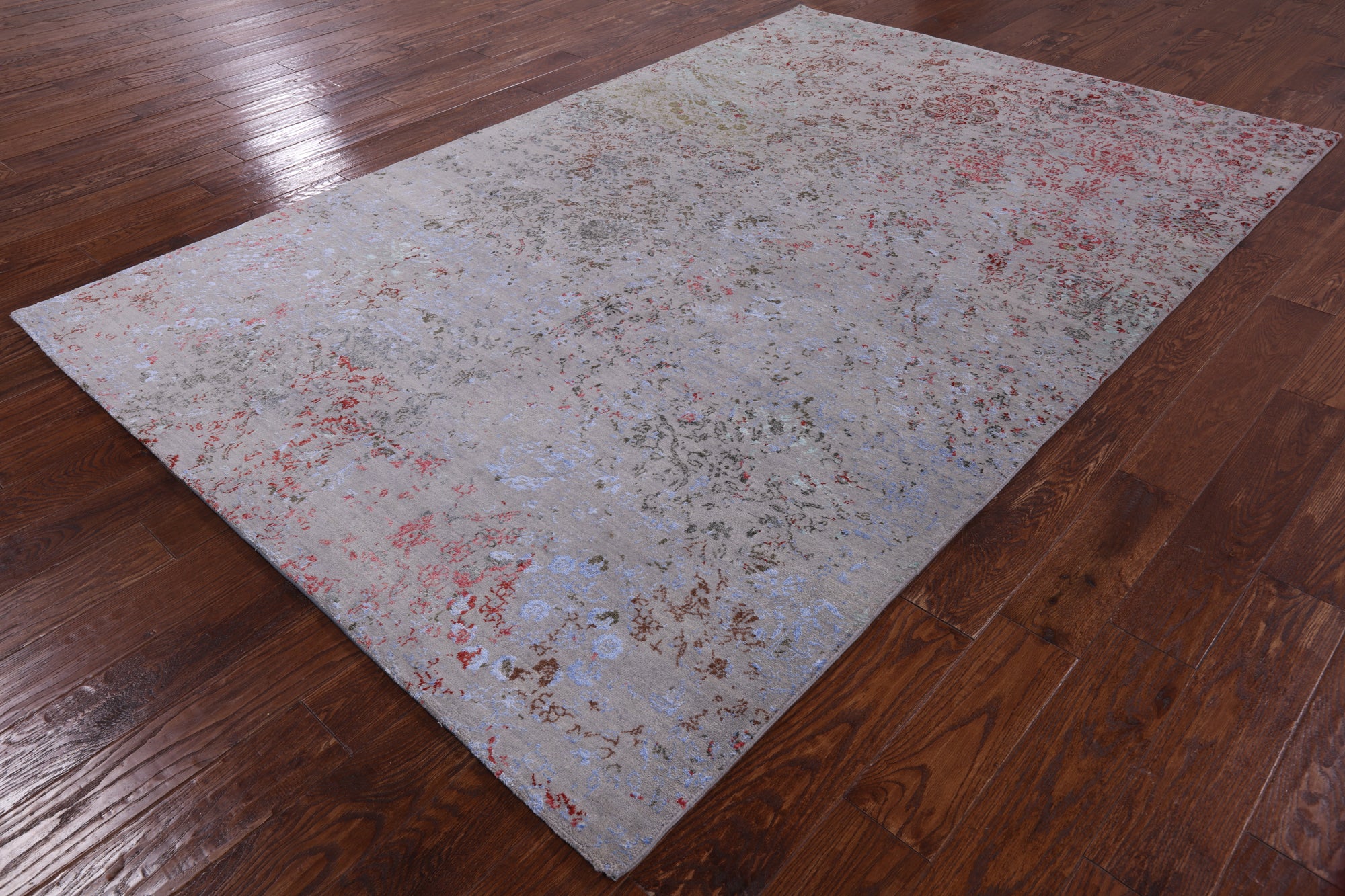 Modern Hand Knotted Wool & Silk Rug - 6' 0" X 9' 1" - Golden Nile