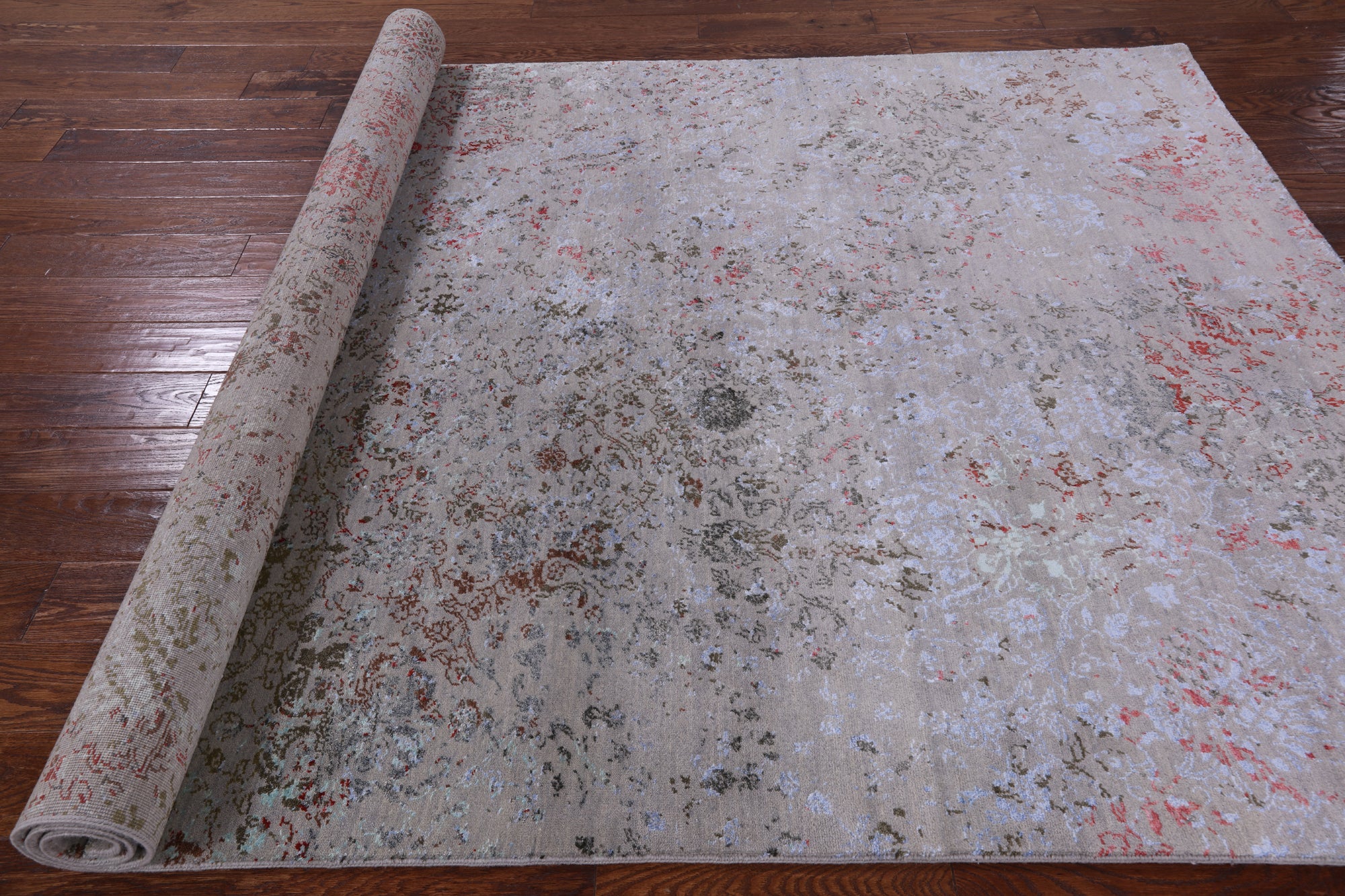Modern Hand Knotted Wool & Silk Rug - 6' 0" X 9' 1" - Golden Nile