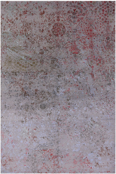 Modern Hand Knotted Wool & Silk Rug - 6' 0" X 9' 1" - Golden Nile