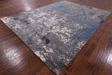 Modern Handmade Wool & Silk Rug - 9' 0" X 12' 3" - Golden Nile