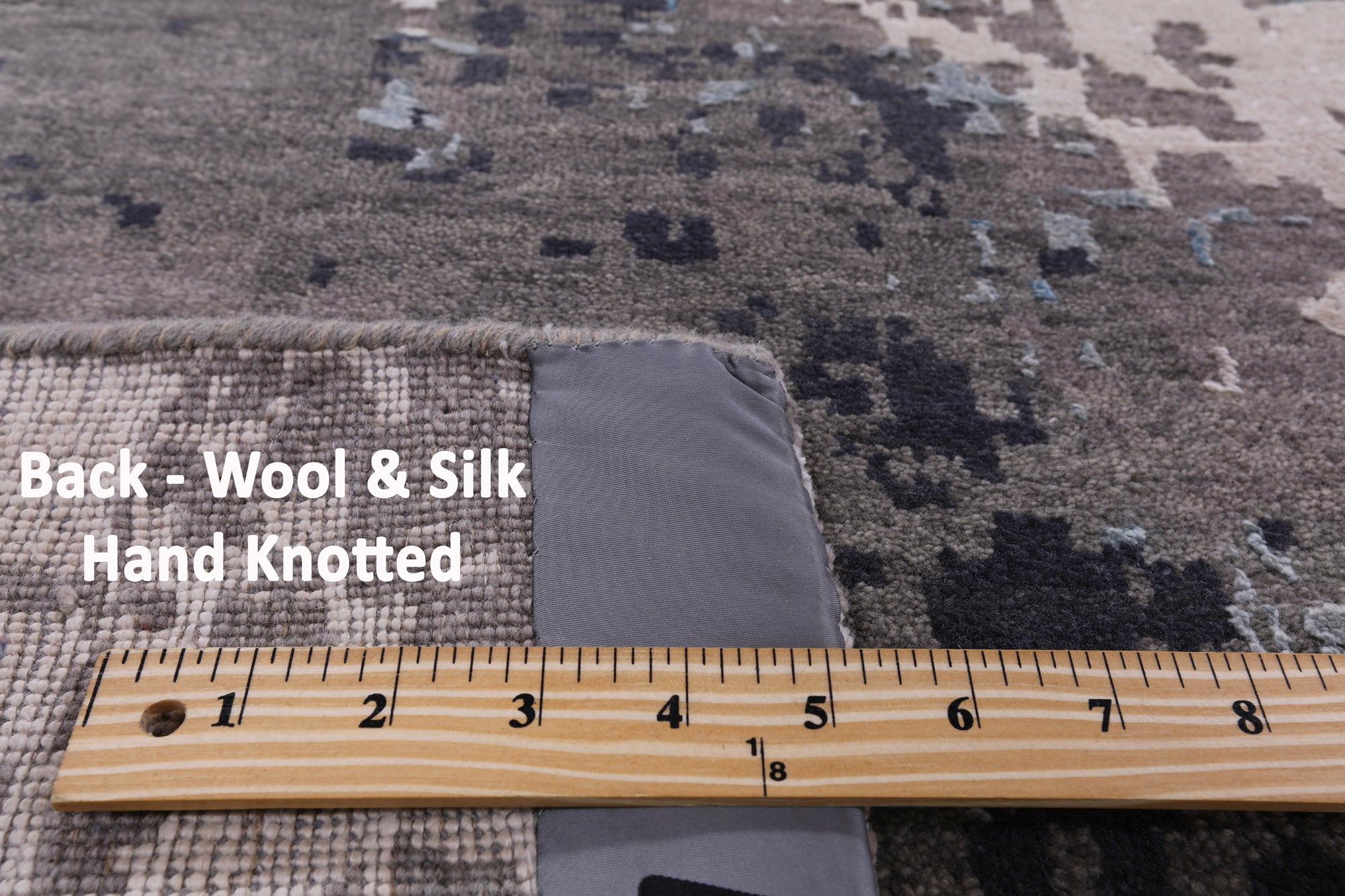 Modern Handmade Wool & Silk Rug - 9' 0" X 12' 3" - Golden Nile