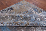Modern Handmade Wool & Silk Rug - 9' 0" X 12' 3" - Golden Nile
