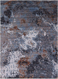 Modern Hand Knotted Wool & Silk Rug - 8' 11" X 12' 0" - Golden Nile