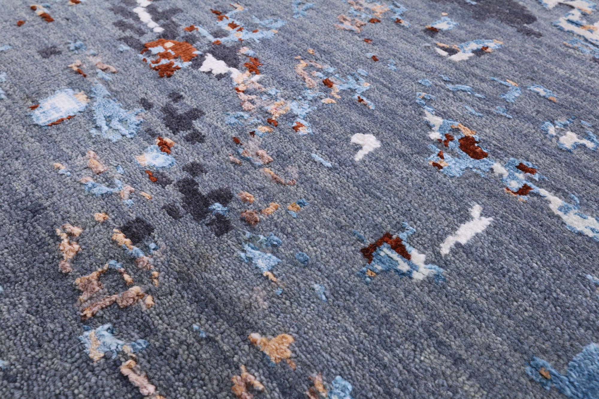 Modern Hand Knotted Wool & Silk Rug - 8' 11" X 12' 0" - Golden Nile