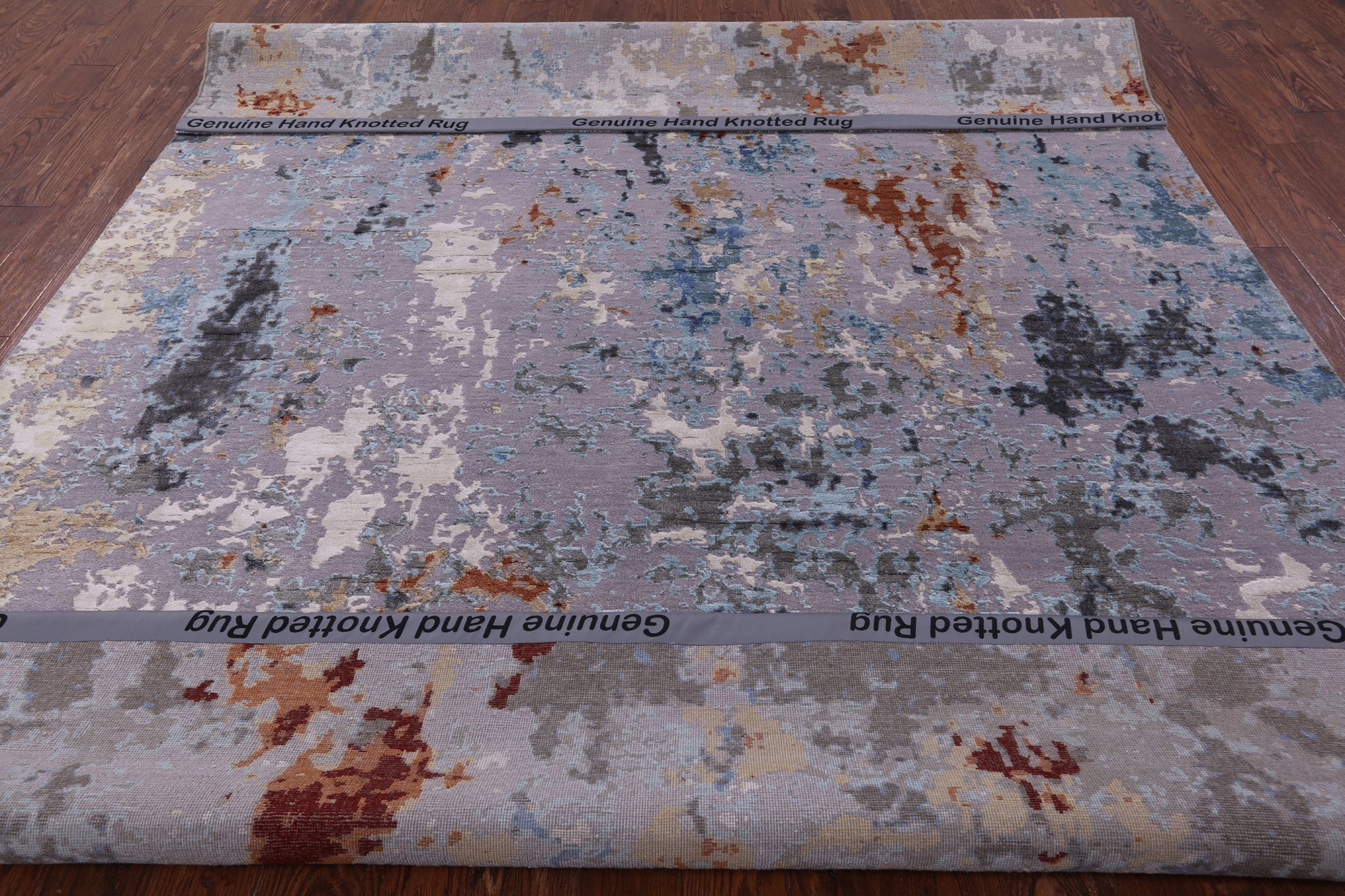 Modern Handmade Wool & Silk Rug - 8' 0" X 10' 3" - Golden Nile