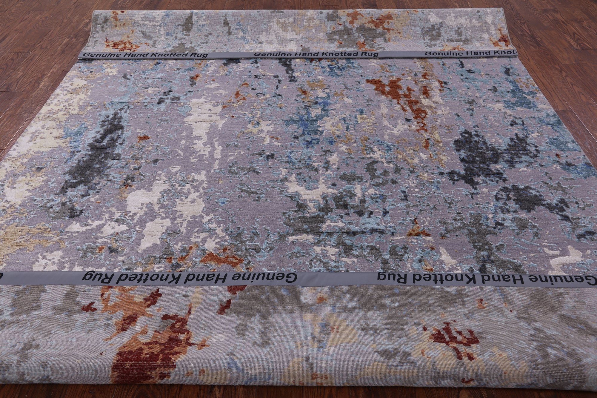 Modern Handmade Wool & Silk Rug - 8' 0" X 10' 3" - Golden Nile