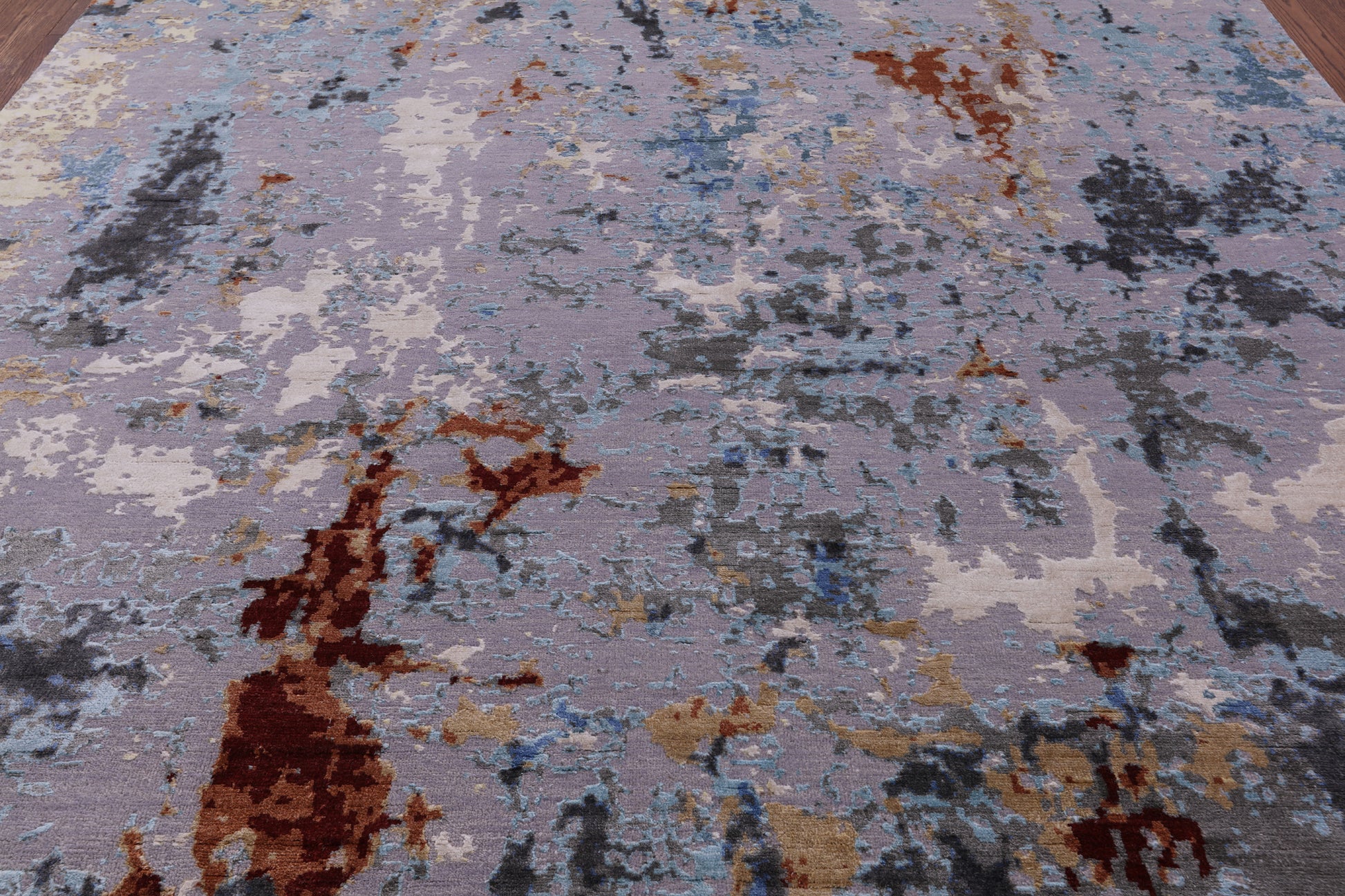 Modern Handmade Wool & Silk Rug - 8' 0" X 10' 3" - Golden Nile
