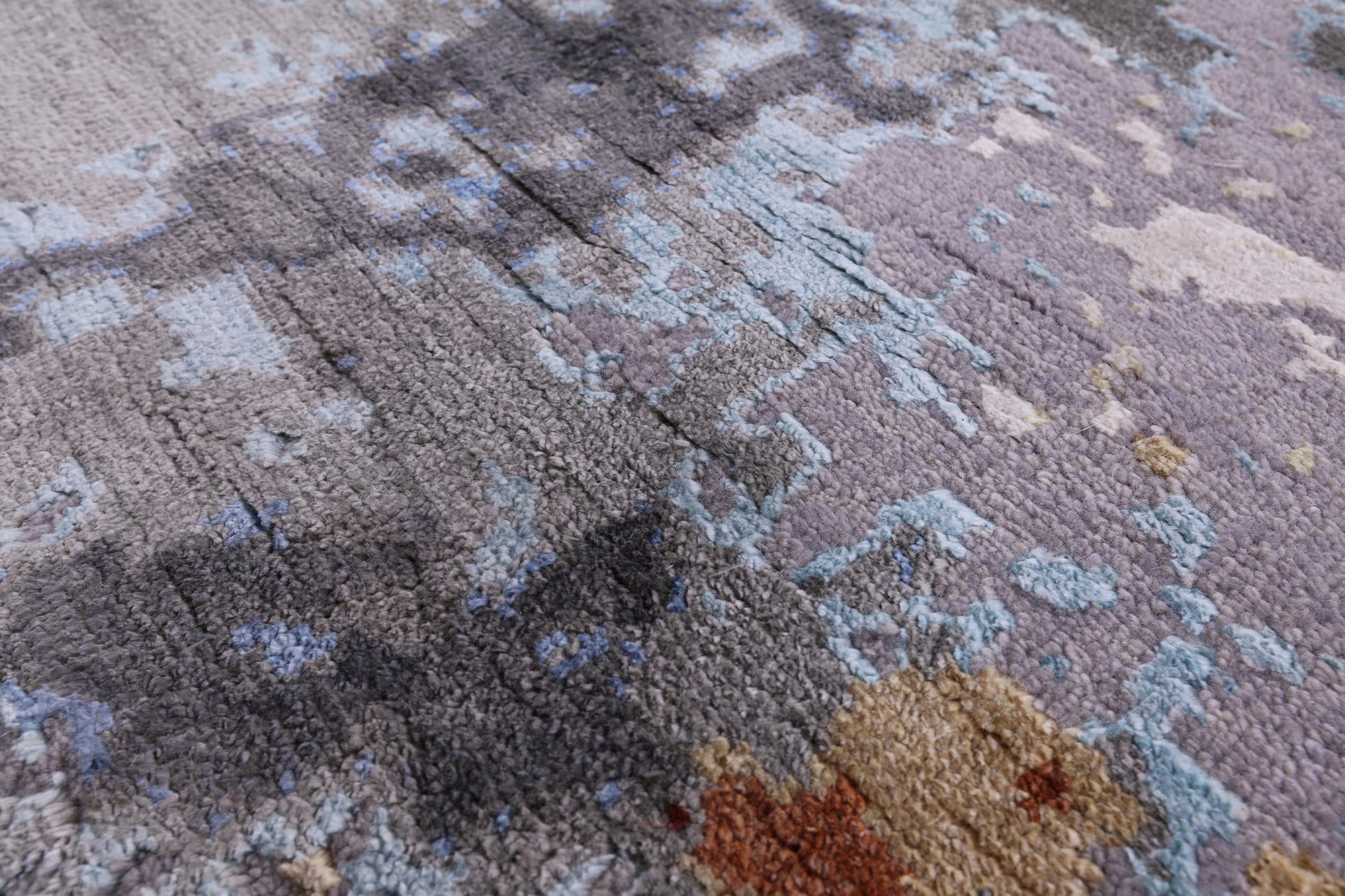 Modern Handmade Wool & Silk Rug - 8' 0" X 10' 3" - Golden Nile
