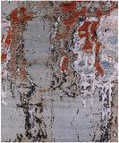 Modern Hand Knotted Wool & Silk Rug - 8' 0" X 9' 8" - Golden Nile