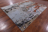 Modern Hand Knotted Wool & Silk Rug - 8' 0" X 9' 8" - Golden Nile