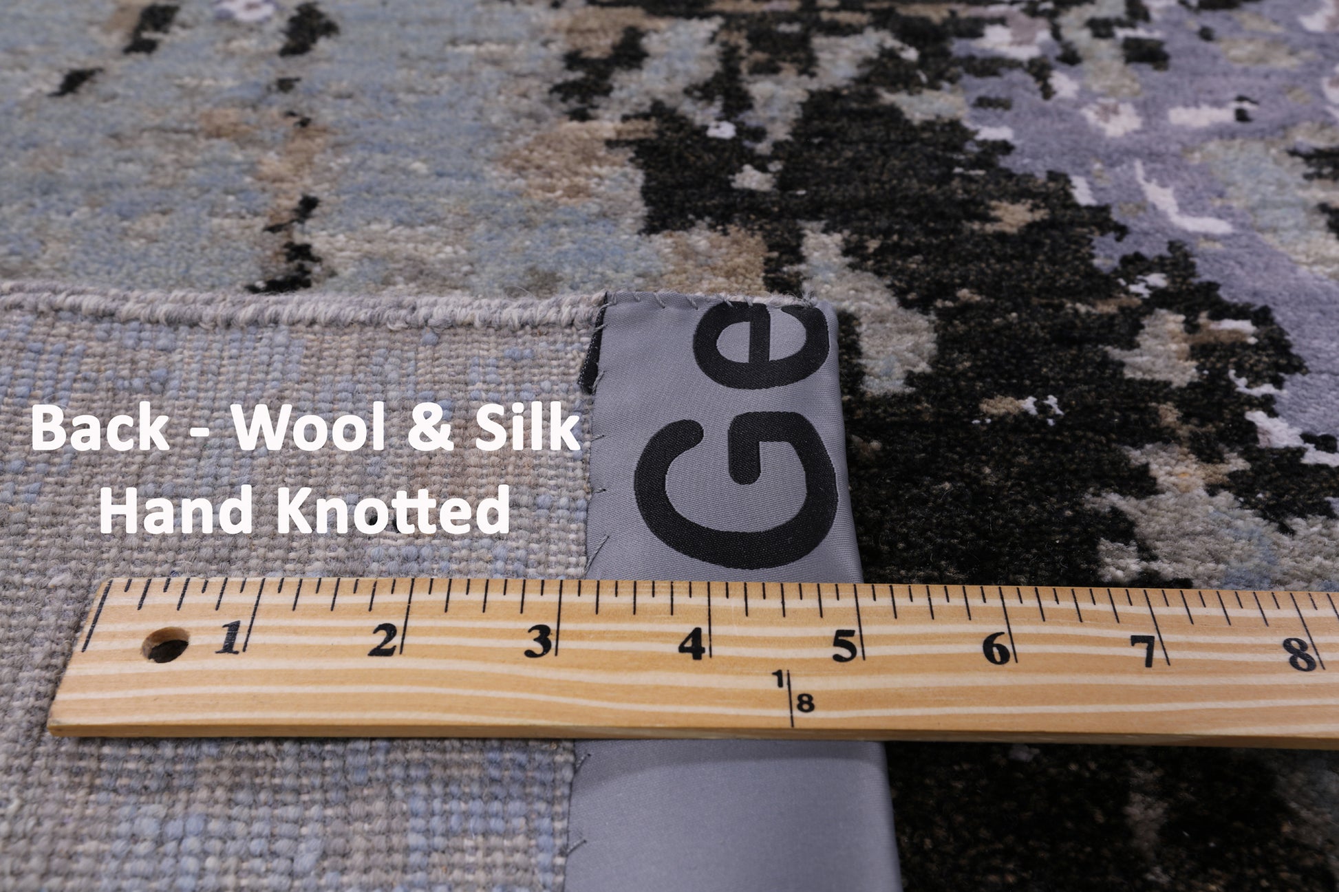 Modern Hand Knotted Wool & Silk Rug - 8' 0" X 9' 8" - Golden Nile