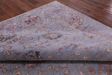 Grey Modern Hand Knotted Wool & Silk Rug - 8' 0" X 10' 0" - Golden Nile