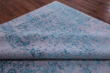 Grey Modern Hand Knotted Wool & Silk Rug - 8' 1" X 10' 2" - Golden Nile