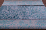 Grey Modern Hand Knotted Wool & Silk Rug - 8' 1" X 10' 2" - Golden Nile