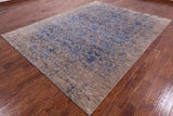 Modern Hand Knotted Wool & Silk Rug - 7' 9" X 10' 0" - Golden Nile