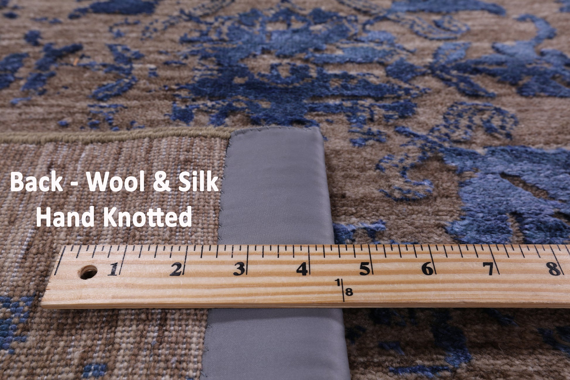 Modern Hand Knotted Wool & Silk Rug - 7' 9" X 10' 0" - Golden Nile