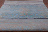 Grey Modern Hand Knotted Wool & Silk Rug - 8' 2" X 10' 1" - Golden Nile