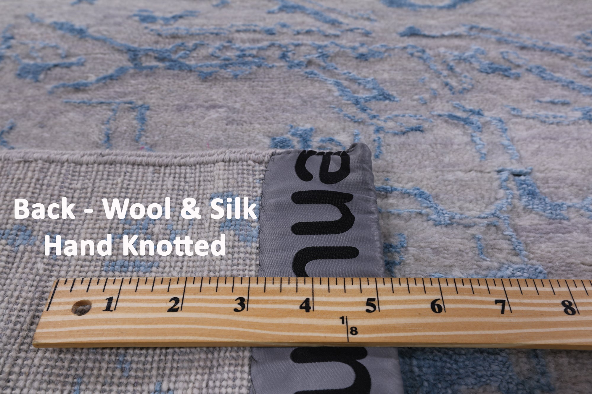 Grey Modern Handmade Wool & Silk Rug - 8' 2" X 10' 2" - Golden Nile
