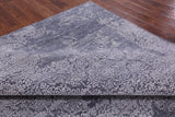 Grey Modern Handmade Wool & Silk Rug - 7' 10" X 10' 7" - Golden Nile