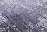 Grey Modern Handmade Wool & Silk Rug - 7' 10" X 10' 7" - Golden Nile