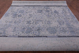 Grey Modern Hand Knotted Wool & Silk Rug - 8' 1" X 10' 1" - Golden Nile