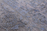 Grey Modern Hand Knotted Wool & Silk Rug - 8' 1" X 10' 1" - Golden Nile