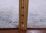 Grey Modern Hand Knotted Wool & Silk Rug - 8' 1" X 10' 1" - Golden Nile