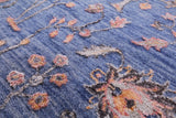 Blue Persian Ziegler Handmade Wool & Silk Rug - 8' 11" X 11' 11" - Golden Nile
