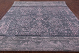 Grey Modern Handmade Wool & Silk Rug - 9' 0" X 12' 1" - Golden Nile
