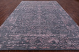 Grey Modern Handmade Wool & Silk Rug - 9' 0" X 12' 1" - Golden Nile