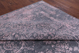 Grey Modern Handmade Wool & Silk Rug - 9' 0" X 12' 1" - Golden Nile