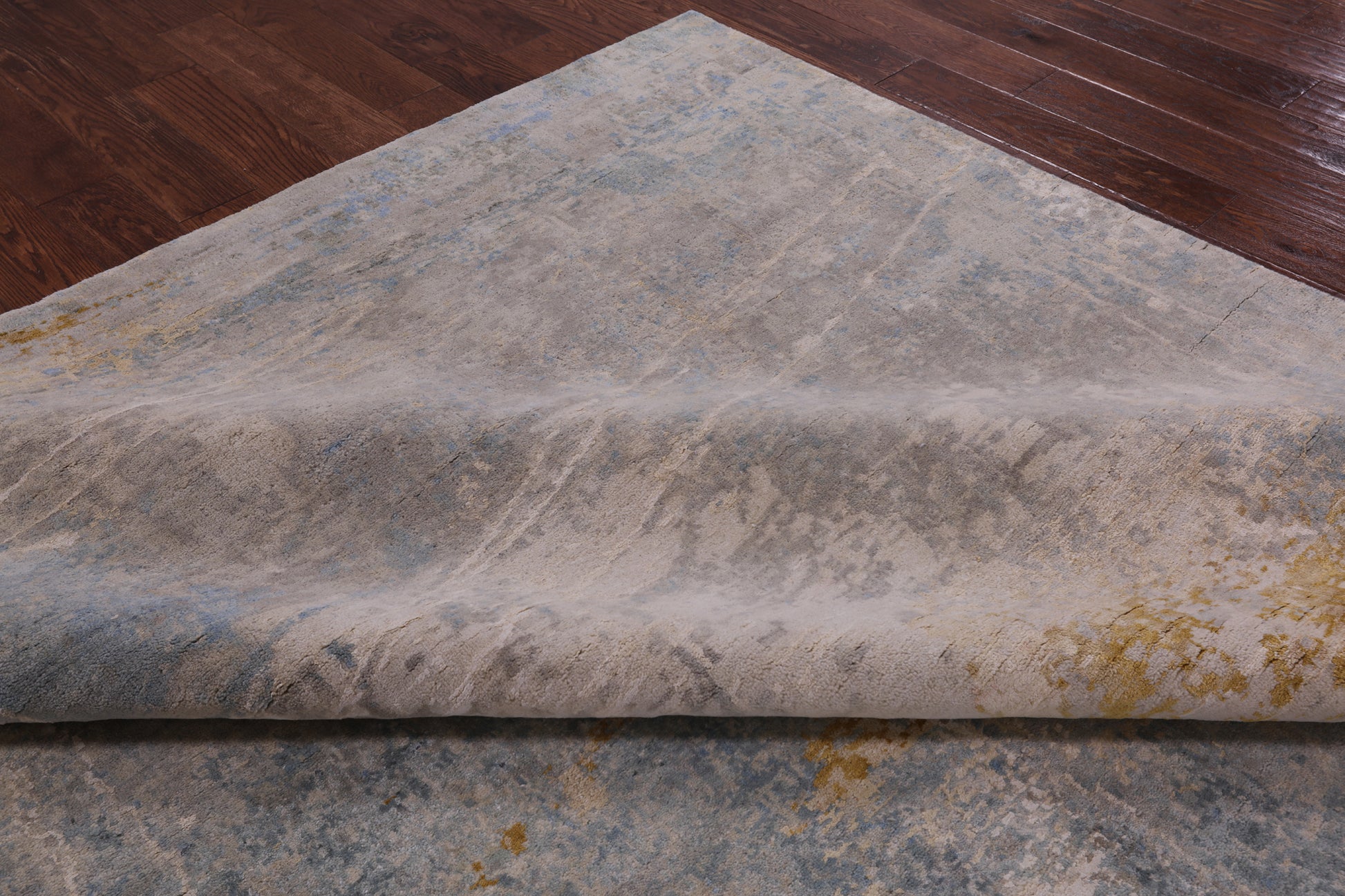 Modern Hand Knotted Wool & Silk Rug - 8' 10" X 12' 0" - Golden Nile